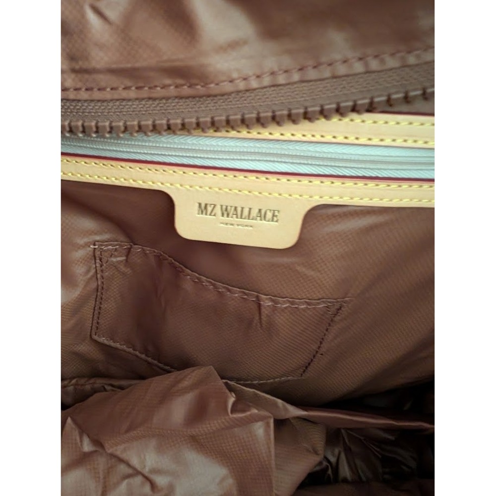 MZ Wallace Quilted Tote in Cognac Brown Nylon - Picture 13 of 16